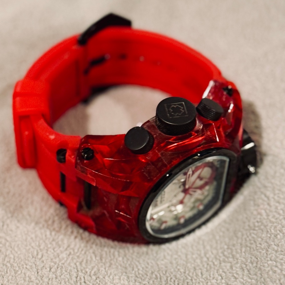 Invicta Bolt Zeus Red Chronograph Watch Silicone Strap - Picture 5 of 8